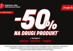 Promocja -50% na drugi produkt